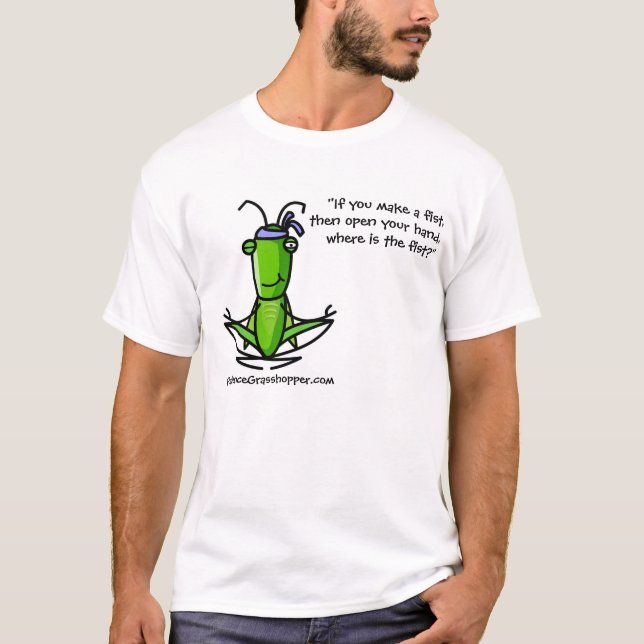 T-shirts hopper-meditating_DarkTS, "se você faz um punho, (Frente)