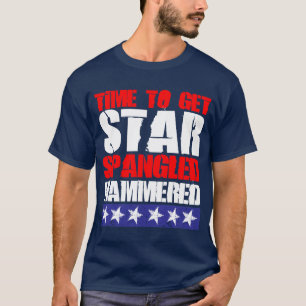 T-shirts Hora de obter star spangled martelado