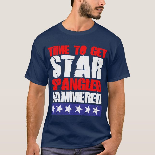 T-shirts Hora de obter star spangled martelado (Frente)