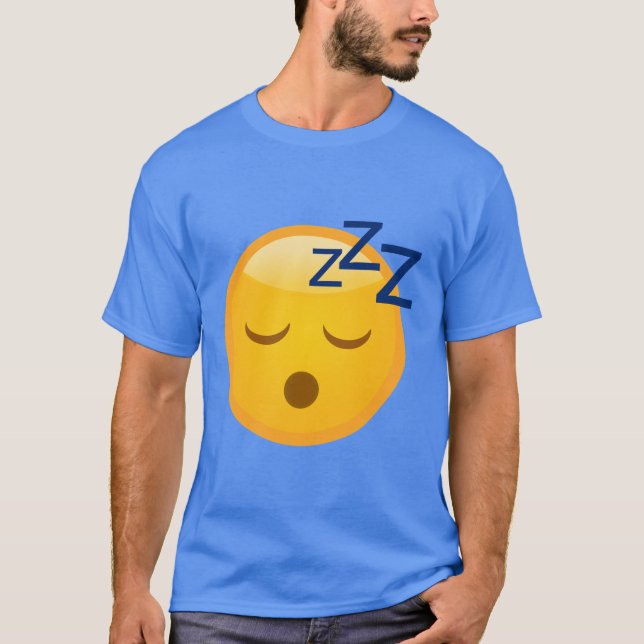T-shirts Horas de dormir cansados Emoji (Frente)