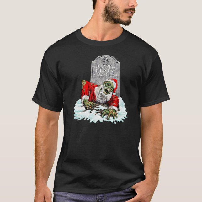 T-shirts Horror do Natal do zombi (Frente)