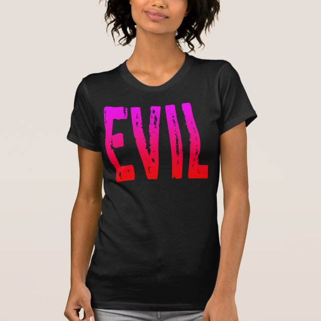 T-SHIRTS HORROR VERMELHO ROSA MAU MONSTRO ZOMBIE (Frente)
