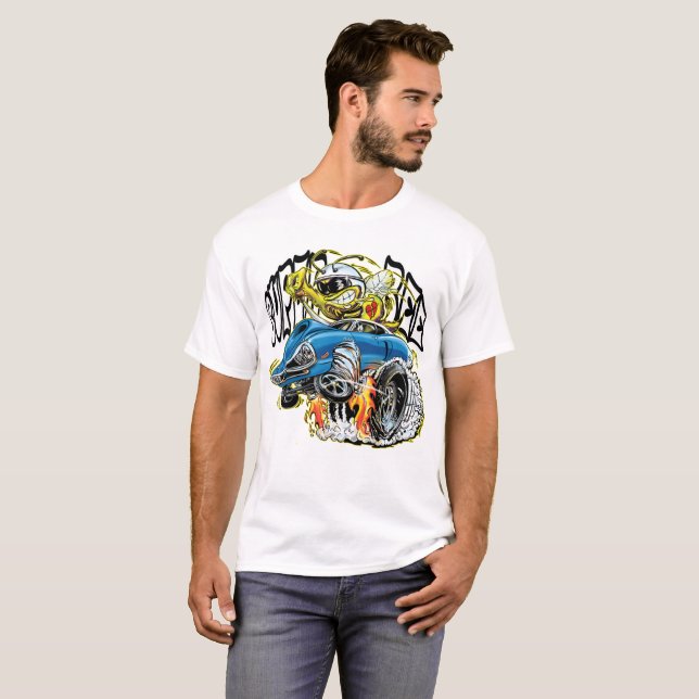 T-shirts Hot rod da abelha do monstro (Frente Completa)