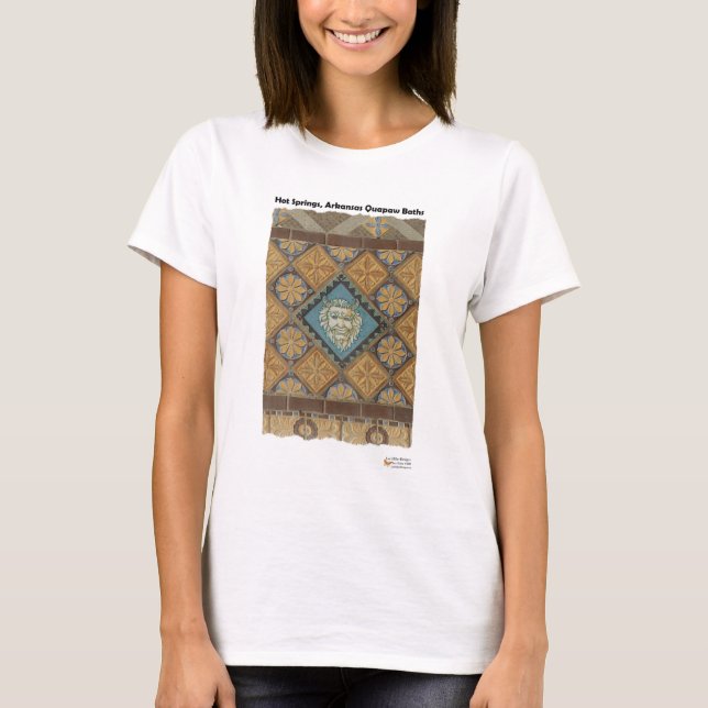 T-shirts Hot Springs, AR Quapaw Dome Azulejos Presentes Rou (Frente)