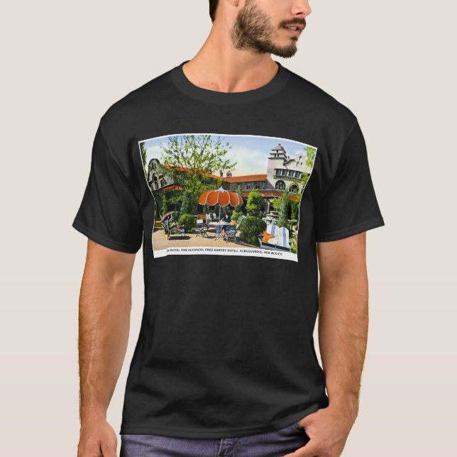 T-shirts Hotel de Fred Harvey, Albuqurque, New mexico (Frente)