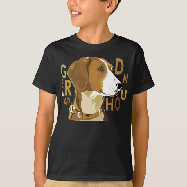 T-shirts Hound alemão (Frente)