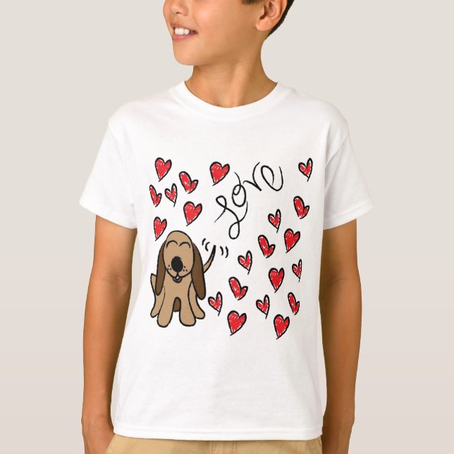 T-shirts Hound Dog Love (Frente)