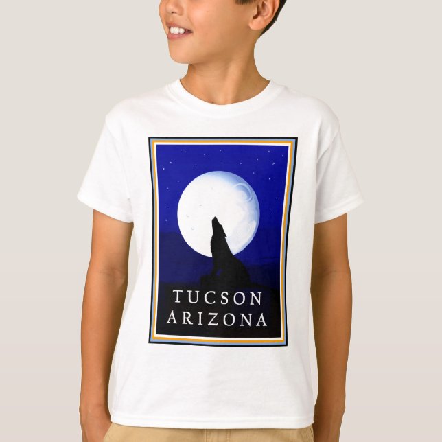 T-shirts Howlin Coyote - Tucson Arizona (Frente)