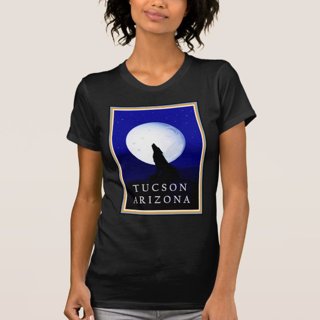 T-shirts Howlin Coyote - Tucson Arizona (Frente)