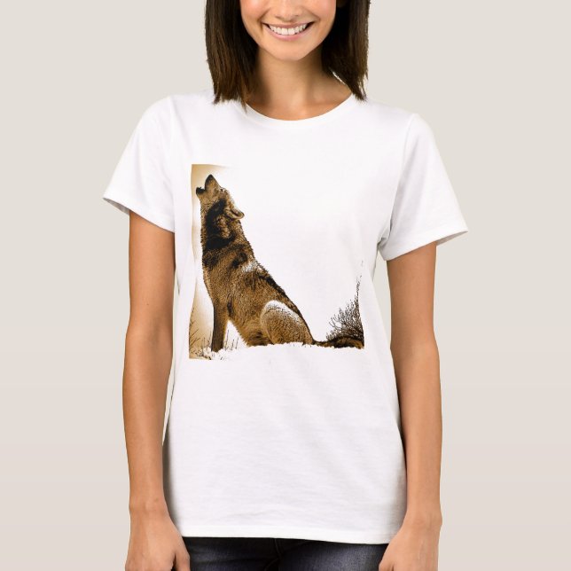 T-shirts Howling Wolf (Frente)