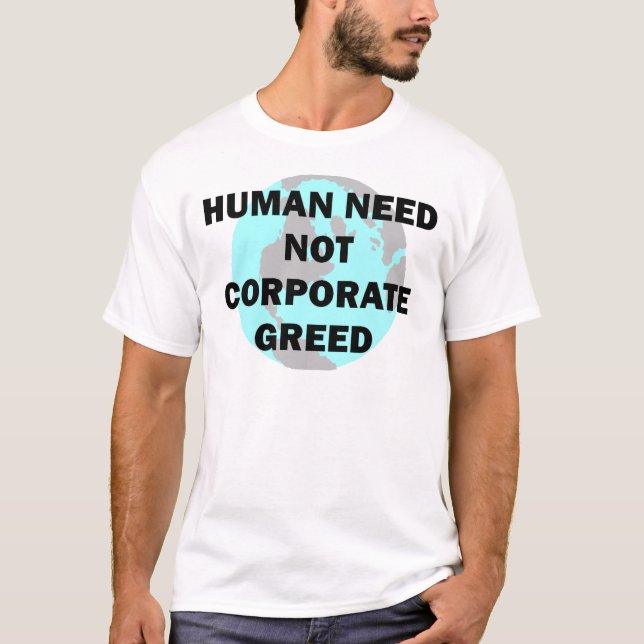 T-shirts Humano não precise a avidez incorporada (Frente)