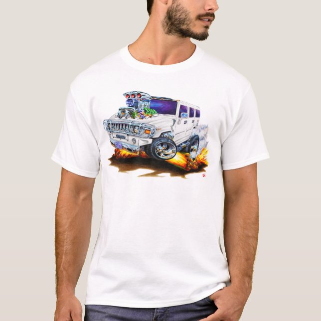T-shirts Hummer H2 WhiteTruck (Frente)