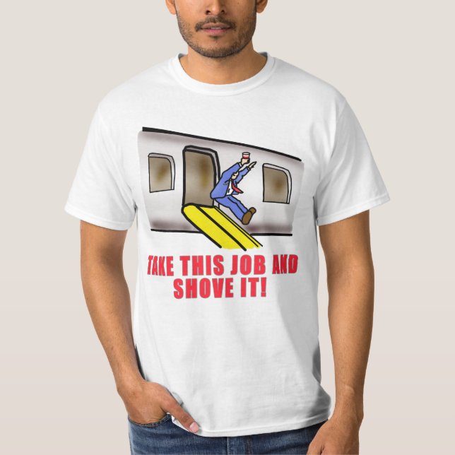 T-shirts Humor da rampa da emergência dos hospedeiros de (Frente)