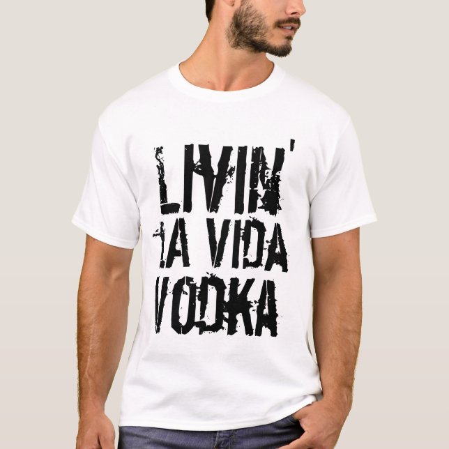 T-shirts humor de festa de vodka (Frente)