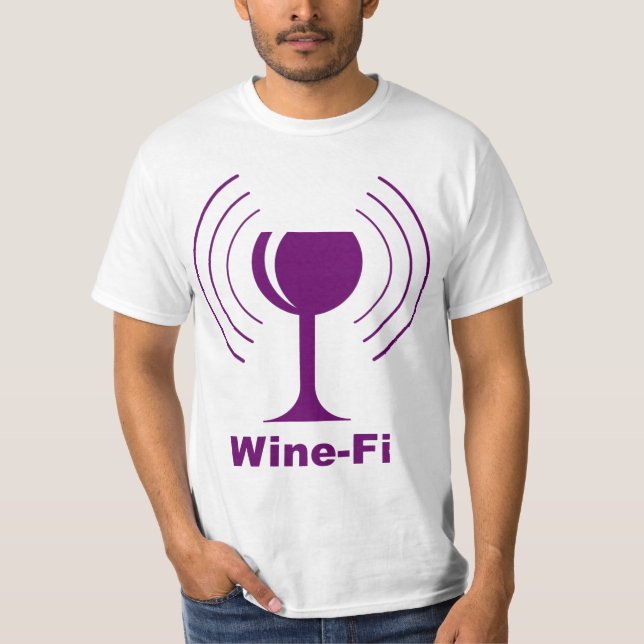 T-shirts Humor de Vinho-Fi (Frente)