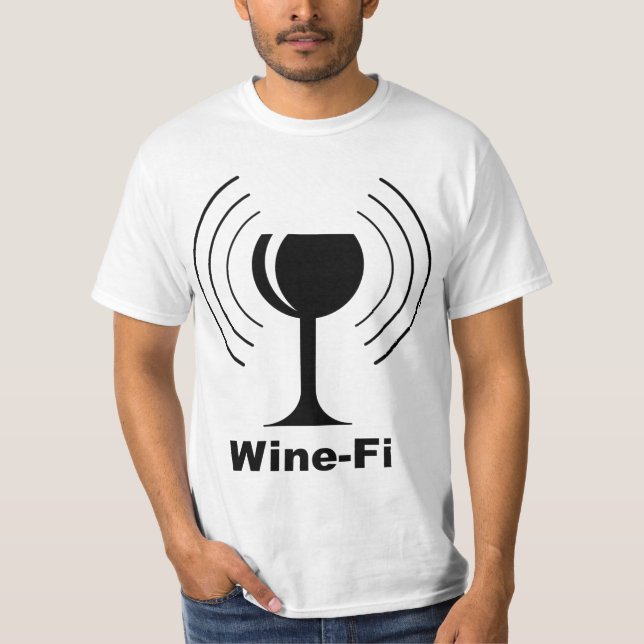 T-shirts Humor de Vinho-Fi (Frente)