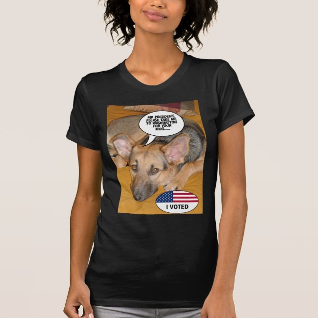 T-shirts Humor do german shepherd (Frente)