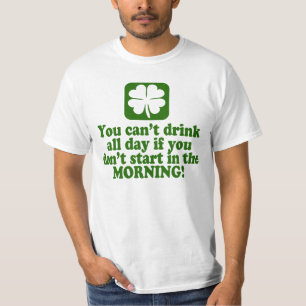 T-shirts Humor engraçado do bebendo de Paddys da rua