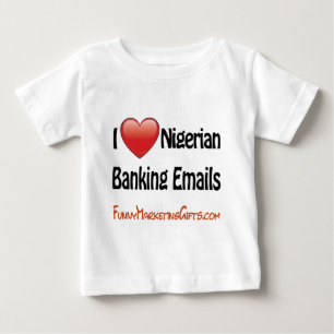 T-shirts Humor nigeriano do email da operação bancária