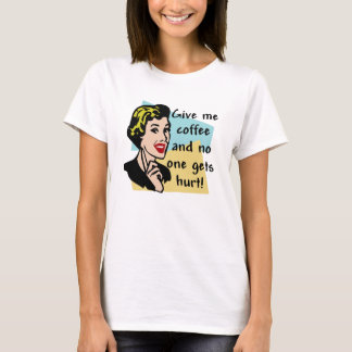 T-shirts Humor retro do café