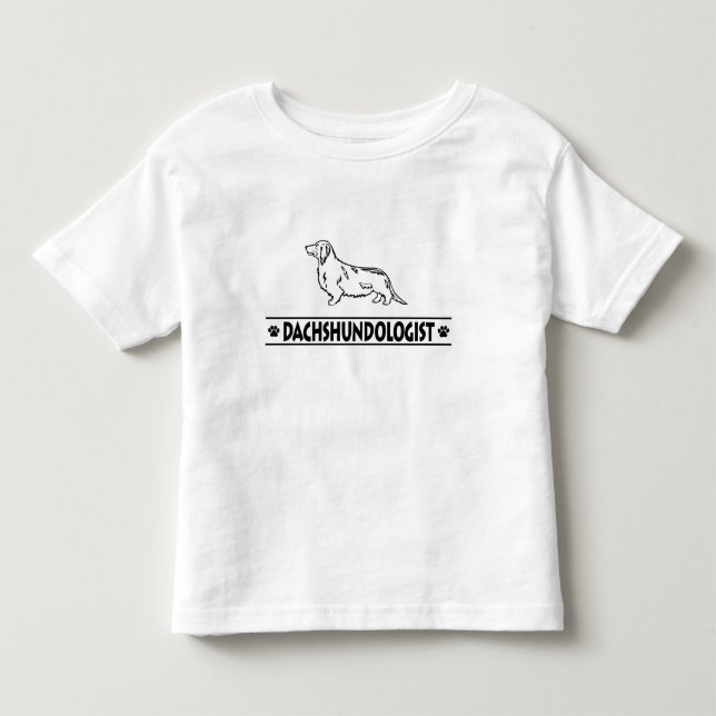 T-shirts Humorístico Dachshund Longhaired (Frente)