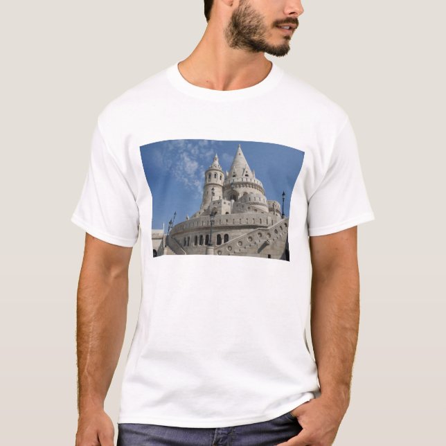 T-shirts Hungria, capital Budapeste. Buda, Castelo 2 (Frente)