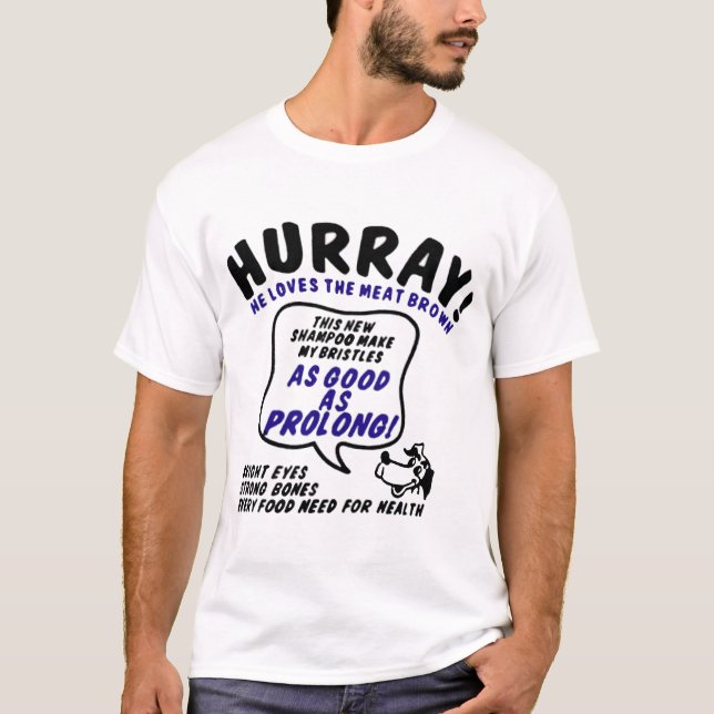 T-shirts hurray-ele-amor--carne-marrom (Frente)