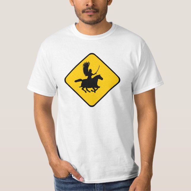 T-shirts Hussar de advertência! (Frente)