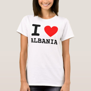 T-shirts I Heart Albânia Shirt