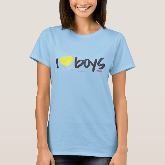T-shirts I Heart Boys Yellow (Frente)