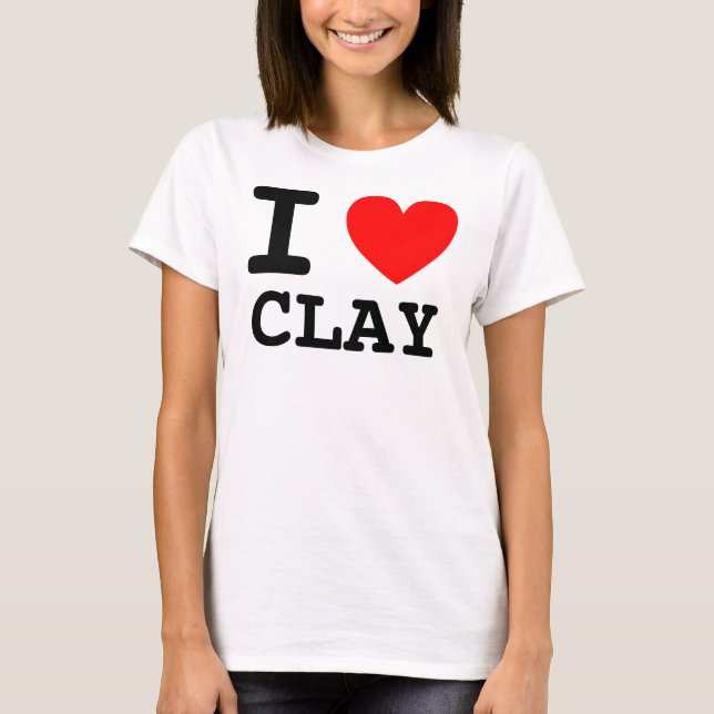 T-shirts I Heart CLAY (Frente)