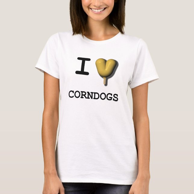T-shirts I Heart Corndog (Frente)