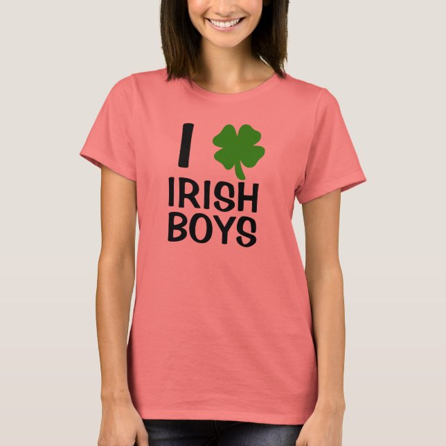 T-shirts I Heart Irish Boys (Frente)