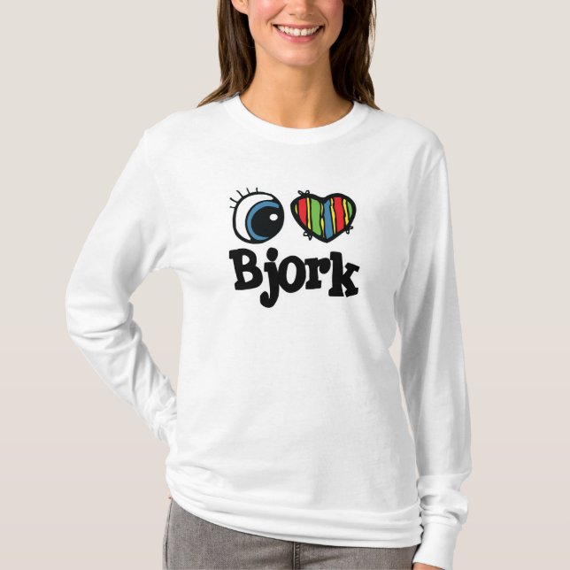 T-shirts I Heart (Love) Bjork (Frente)