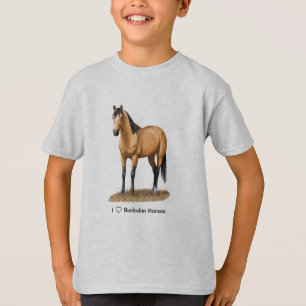 T-shirts I Heart (Love) Buckskin Horses