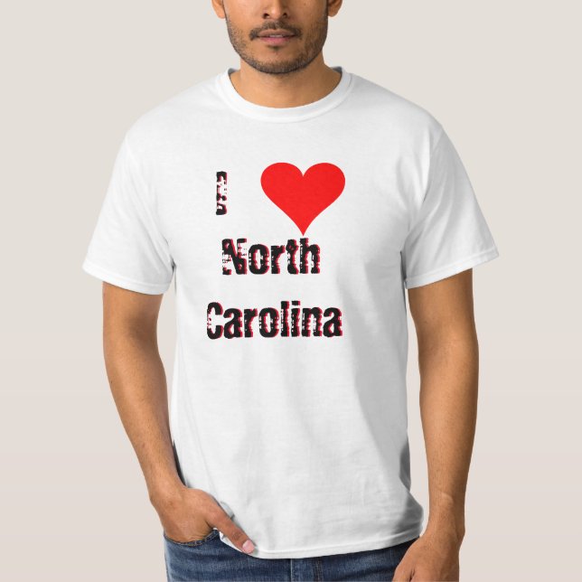 T-shirts I (Heart) Love Carolina do Norte (Frente)