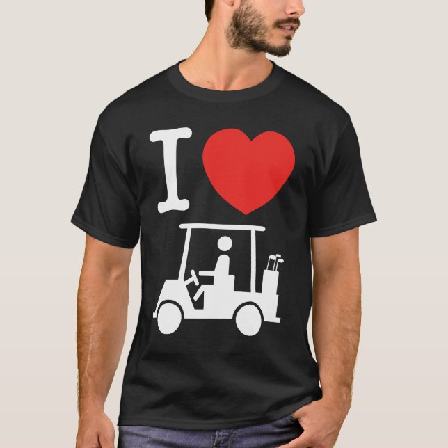 T-shirts I Heart (Love) Golf Cart (Frente)