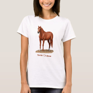 T-shirts I Heart (Love) Sorrel Quarter Horses