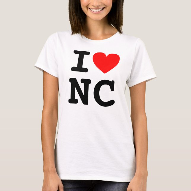 T-shirts I Heart NC Shirt (Frente)