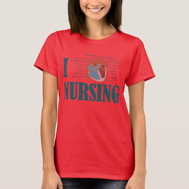 T-shirts I Heart NURSING (Frente)