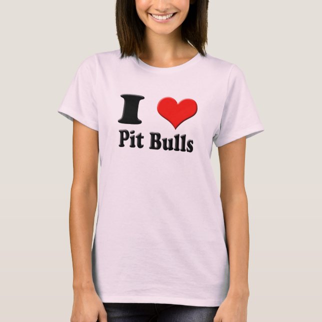 T-shirts I Heart Pit Bulls Tee (Frente)