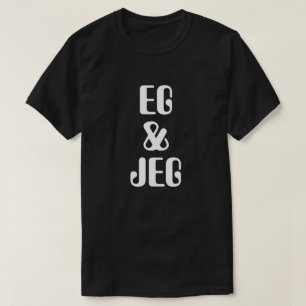 T-shirts I & I em negro norueguês