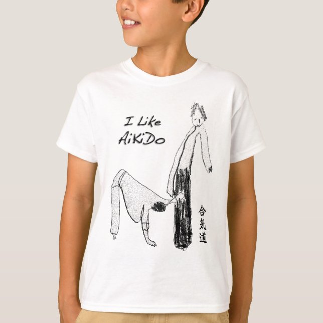 T-shirts I like Aikido - Sankyo (Frente)