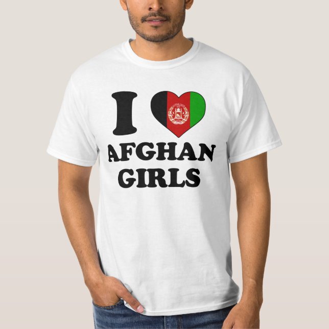 T-shirts I love Afghan Girls (Frente)