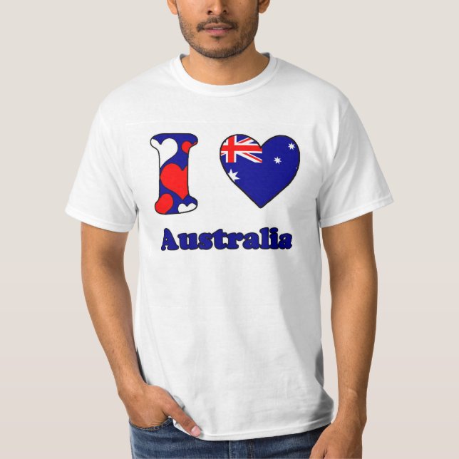 T-shirts I love Australia (Frente)
