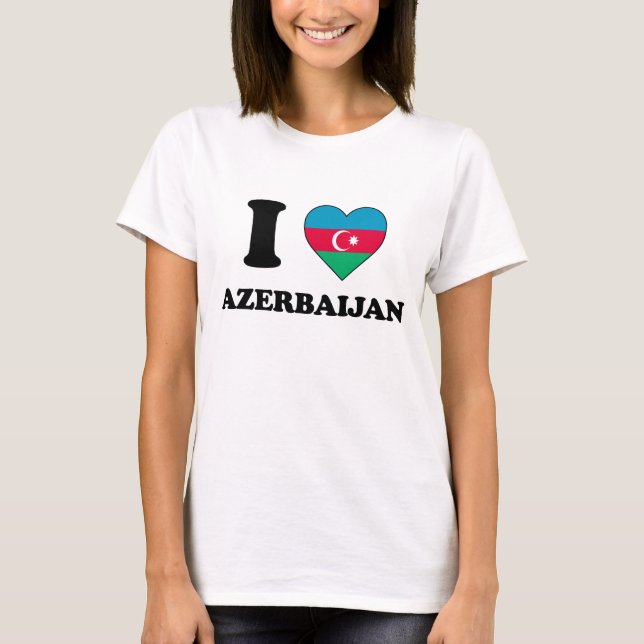 T-shirts I love Azerbaijan (Frente)
