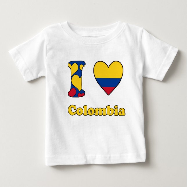 T-shirts I love Colombia (Frente)