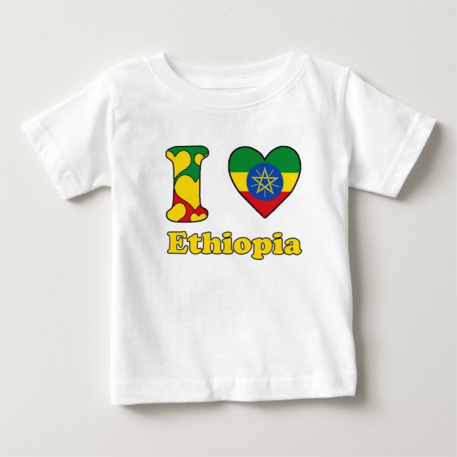 T-shirts I love Ethiopia (Frente)
