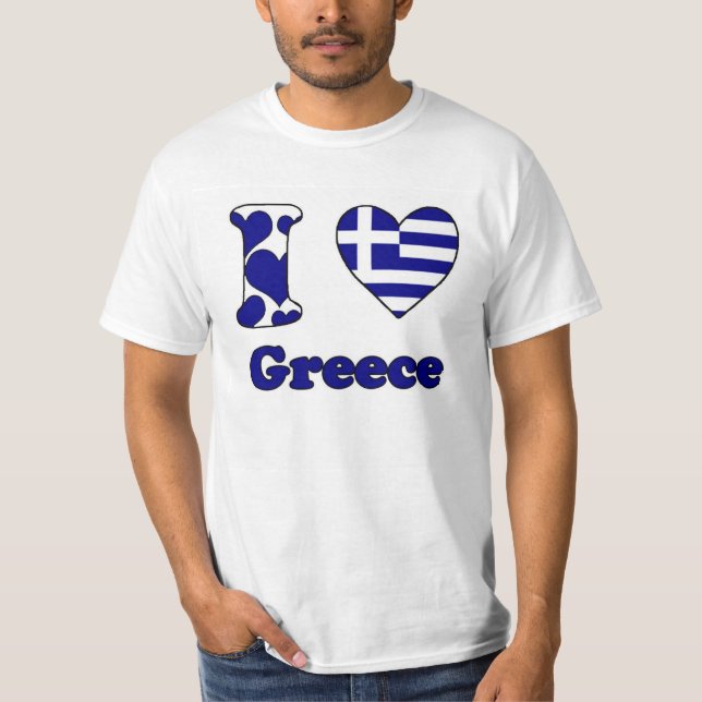 T-shirts I love Greece (Frente)