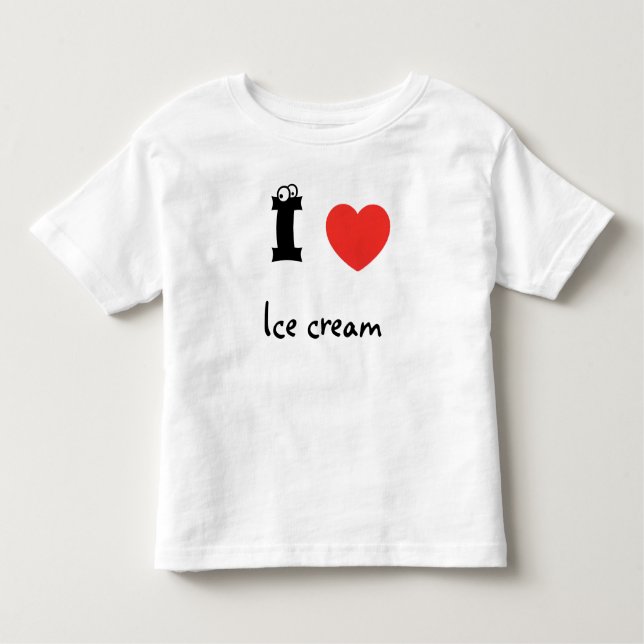 T-shirts I love ice cream shirt. (Frente)